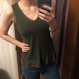 Green Mesh Tank Top